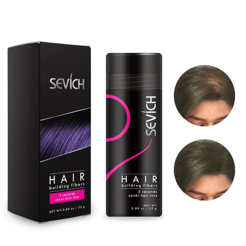 Mandotos Keratin Hair Building Fibers in 25g jar, thickening powder for fuller, natural-looking hair.