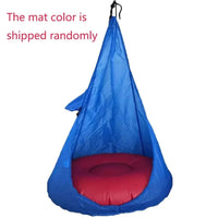 Kid's comfy hammock chair from MANDOTOS with soft fabric and sturdy frame, perfect for relaxing indoors or outdoors.