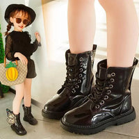 Kids winter shoes by MANDOTOS with insulated lining, waterproof upper, and non-slip soles for cold weather comfort.