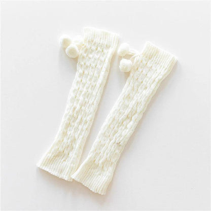 Knitted Warm Daytime Wool Leggings Knee High Socks - MANDOTOS