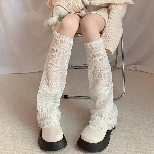 Knitted Warm Daytime Wool Leggings Knee High Socks - MANDOTOS
