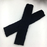 Mandotos knitted warm wool daytime leggings and knee-high socks, soft and cozy for cold weather wear.