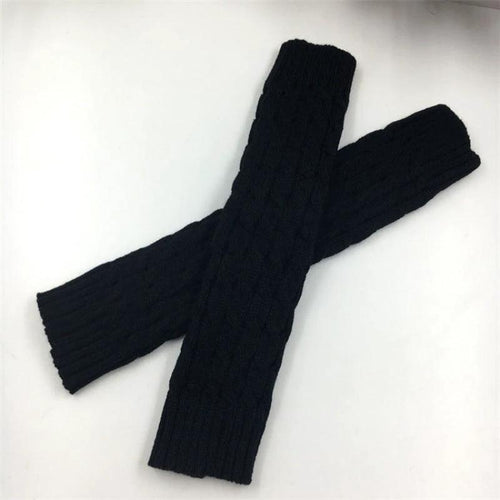 Knitted Warm Daytime Wool Leggings Knee High Socks - MANDOTOS