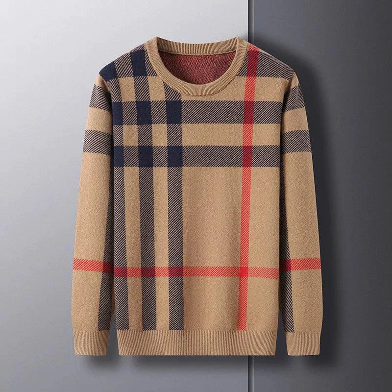 Knitwear Casual Crew Neck Top Bottoming Men's Sweater - MANDOTOS