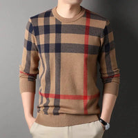 Mandotos men's knitwear casual crew neck sweater, featuring a comfortable fit and classic design in soft fabric.