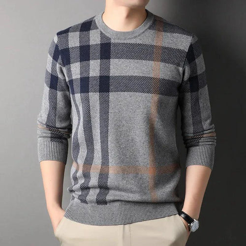 Knitwear Casual Crew Neck Top Bottoming Men's Sweater - MANDOTOS