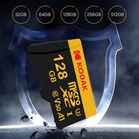 Mandotos KODAK Micro SD Memory Card with 64GB capacity, showing packaging and memory card for car camera, PC, and phone.
