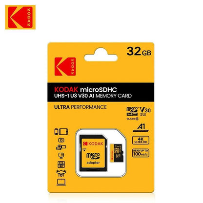 KODAK Micro SD Memory Card 64gb TF Flash 32gb Class10 SD Cards 128gb 256gb 512gb U3 V30 A1 Storage Card for Car Camera PC Phone - MANDOTOS