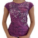 Ladies' Retro Print Crop Tee - MANDOTOS