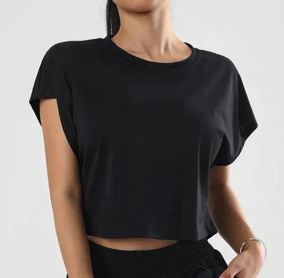 Ladies' Summer Breeze Tee by MANDOTOS, light and breathable cotton top with short sleeves and a relaxed fit.