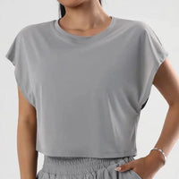 Mandotos Ladies' Summer Breeze Tee in light fabric, featuring a relaxed fit and soft pastel color, perfect for warm weather.