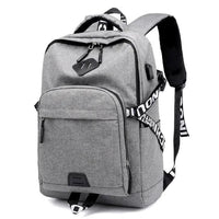 MANDOTOS laptop backpack with USB charging port, durable design, multiple compartments, ideal for daily work and travel convenience.