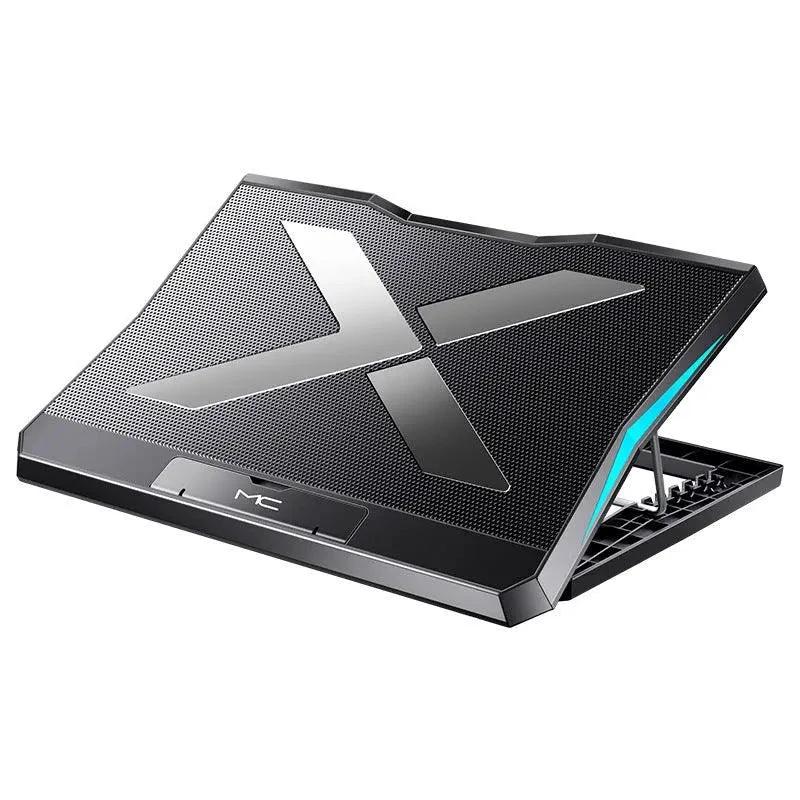 Mandotos foldable laptop radiator cooling base with adjustable height and multiple vents for improved airflow.