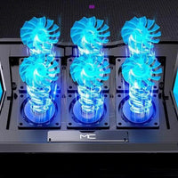 Mandotos foldable laptop radiator and desktop cooling base with adjustable height, designed to improve airflow and device cooling.