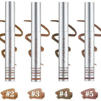 Mandotos Lasting Definition Lip Liner in No Fade, close-up of the sleek black pencil with sharpened tip and product packaging.