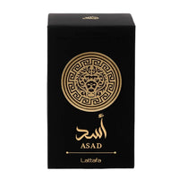Mandotos LATTAFA Black Yara Eau de Toilette spray featuring a sleek black bottle, long-lasting Arabian fragrance for confident elegance