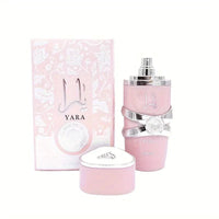 Mandotos LATTAFA Yara Eau de Toilette for women, 3.4 fl oz, long-lasting floral fragrance with elegant bottle.