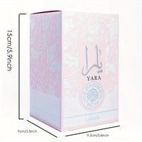 Mandotos LATTAFA Yara Eau de Toilette for women, 3.4 fl oz, long-lasting floral fragrance in a stylish bottle.