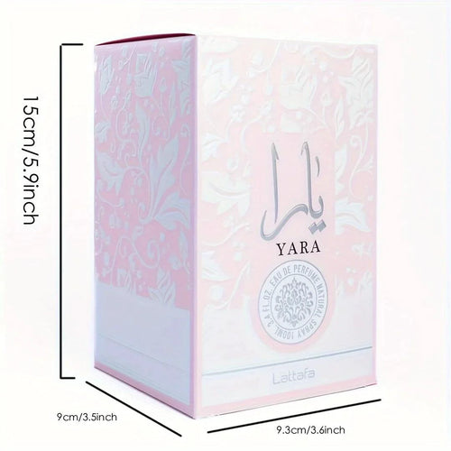 LATTAFA Eau de Toilette for Women, Yara Eau de Toilette, Long Lasting Imported Eau de Toilette 3.40 FL OZ/100 ml, Packaging 1 Pi - MANDOTOS