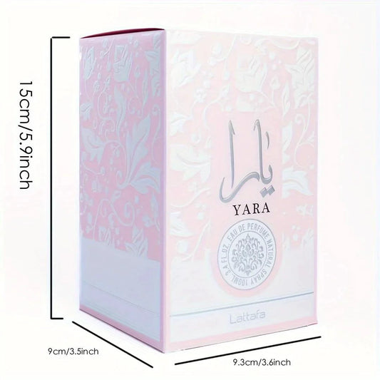 LATTAFA Eau de Toilette for Women, Yara Eau de Toilette, Long Lasting Imported Eau de Toilette 3.40 FL OZ/100 ml, Packaging 1 Pi - MANDOTOS