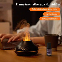 MANDOTOS Lava Glow Essential Oil Nebulizer displaying a sleek, modern diffuser with a glowing lava-inspired design.