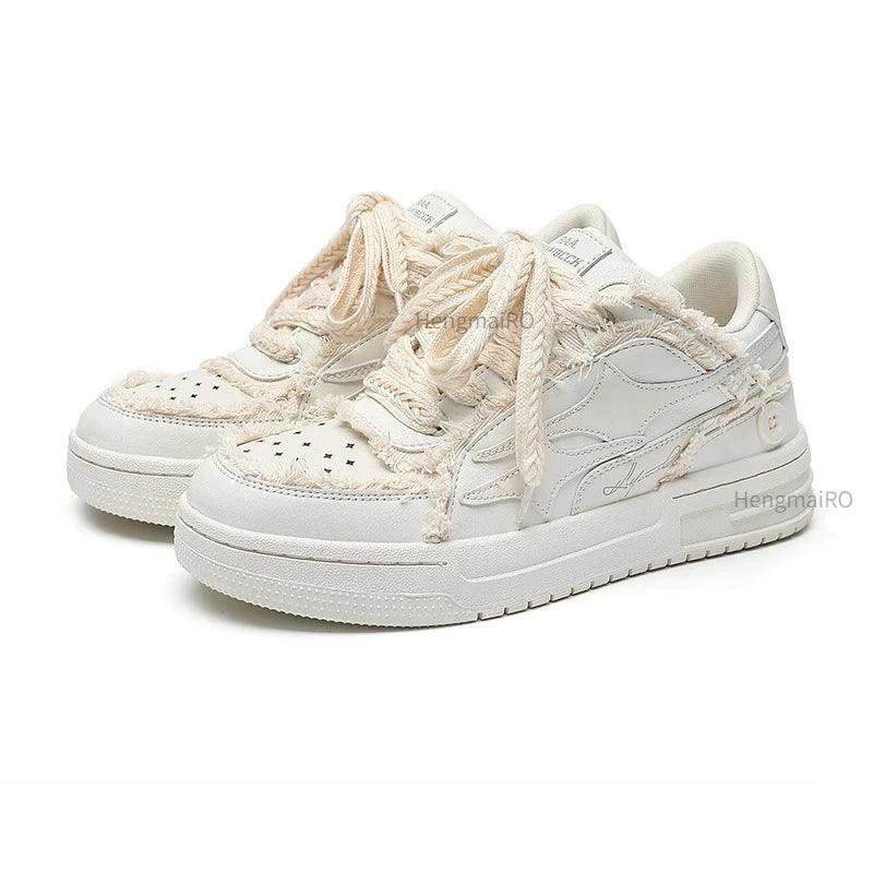 Leather Sneakers Casual Shoes - MANDOTOS