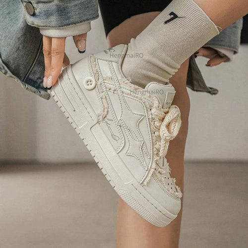 Leather Sneakers Casual Shoes - MANDOTOS