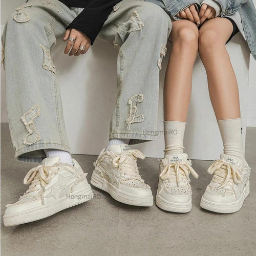 Leather Sneakers Casual Shoes - MANDOTOS