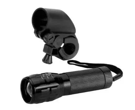 Mandotos LED bike lights with three modes mounted on a bicycle for visibility and safety during night riding.