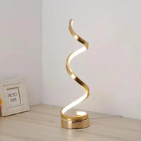 Mandotos LED Elegance Spiral Desk Light with sleek design, adjustable arm, and bright LED illumination on a modern desk.