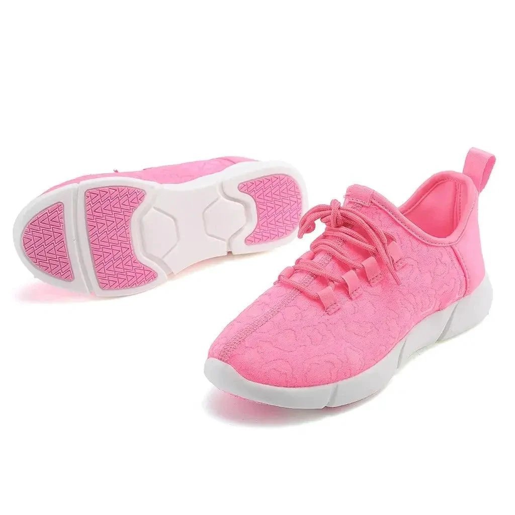 Mandotos LED fiber optic shoes with glowing light-up soles, stylish footwear for casual or party wear.