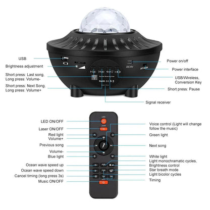 LED Star Galaxy Projector Lamp - MANDOTOS