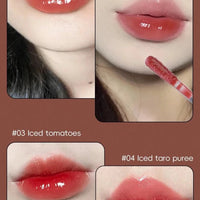 Mandotos long-lasting moisturizing lip gloss with waterproof, mirror finish, featuring a smooth, shiny, and hydrating lip shine.