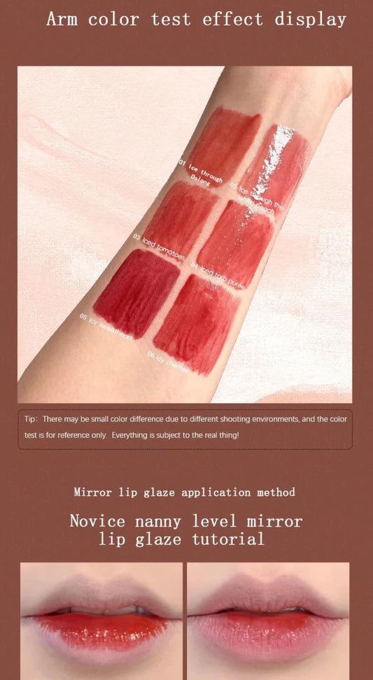 Long-Lasting Lip Gloss - Moisturizing Waterproof Mirror Finish - MANDOTOS