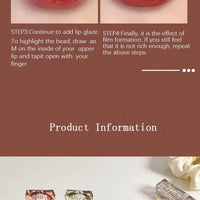 Mandotos long-lasting moisturizing lip gloss with waterproof mirror finish, shiny and smooth on lips.