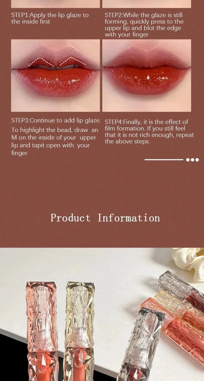 Long-Lasting Lip Gloss - Moisturizing Waterproof Mirror Finish - MANDOTOS