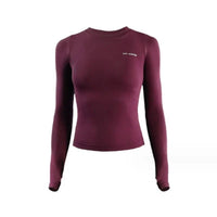Mandotos long sleeve yoga shirt for women, sporty fitness top, ideal for gym and running with comfortable jersey fabric