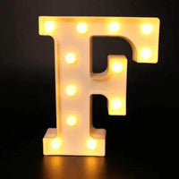 Mandotos luminous letter lights spelling out decorative alphabet letters for room decor and ambiance.