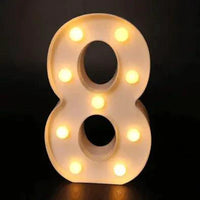 Mandotos luminous letter lights spelling out words, mounted on wall, decorative LED alphabet lights for home or event decor.