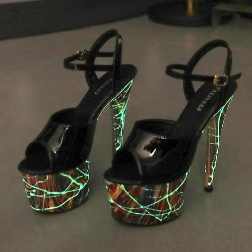 Lustrous Leather Stilettos - MANDOTOS