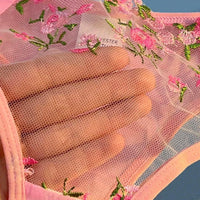 Mandotos Luxe Lingerie floral embroidery 2-piece set featuring delicate lace details and elegant design for confident women.