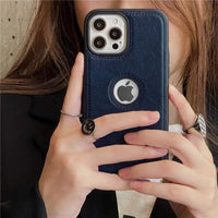 Luxurious leather sleeve from MANDOTOS, showcasing smooth, high-quality leather with sleek design and detailed stitching.