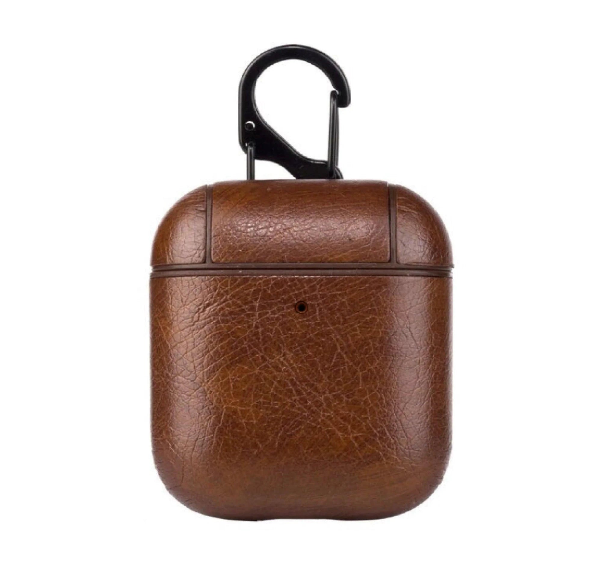 Mandotos luxury leather AirPod protector case with precise cutouts, designed for stylish and durable protection of wireless earbuds.