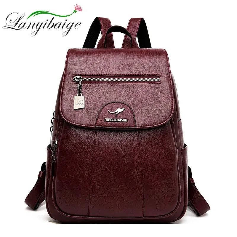 Luxury Embossed Leather Backpacks - MANDOTOS