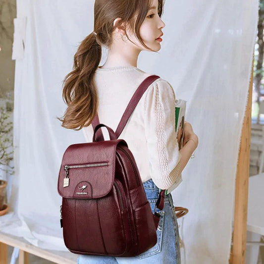 Luxury Embossed Leather Backpacks - MANDOTOS