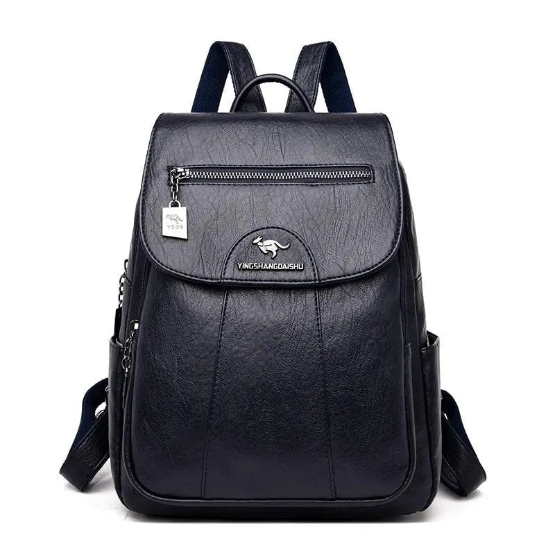 Mandotos luxury embossed leather backpack with sleek design, featuring textured surface and sturdy straps for stylish everyday use.