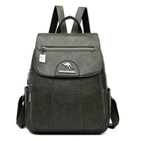 Luxury embossed leather backpack by MANDOTOS featuring a sleek design and detailed craftsmanship, suitable for stylish everyday use.