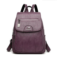 Luxury embossed leather backpack by MANDOTOS featuring detailed craftsmanship and stylish design.