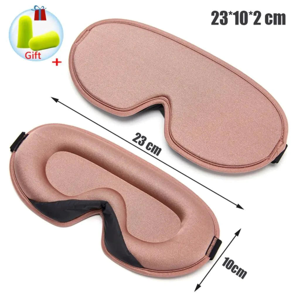 Luxury silk memory foam sleep mask by MANDOTOS, soft and comfortable with adjustable strap for restful sleep.