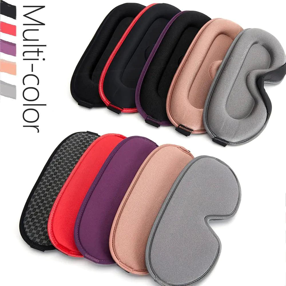 Luxury silk memory foam sleep mask by MANDOTOS with soft, smooth fabric and contoured design for comfortable, restful sleep.